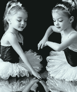 Monochrome Ballerina Kids Diamond Painting