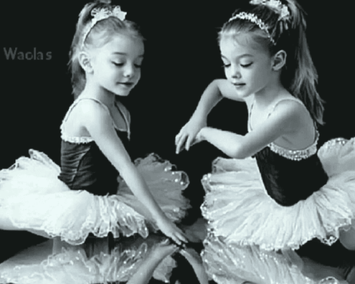 Monochrome Ballerina Kids Diamond Painting