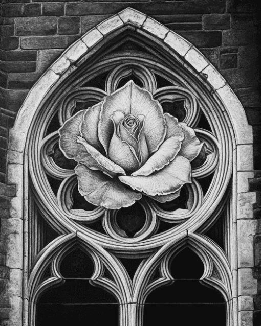 Monochrome Cathedral Beauty Diamond Painting