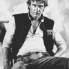 Monochrome Han Solo Star Wars Diamond Painting