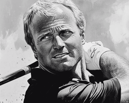 Monochrome Jack Nicklaus Diamond Painting