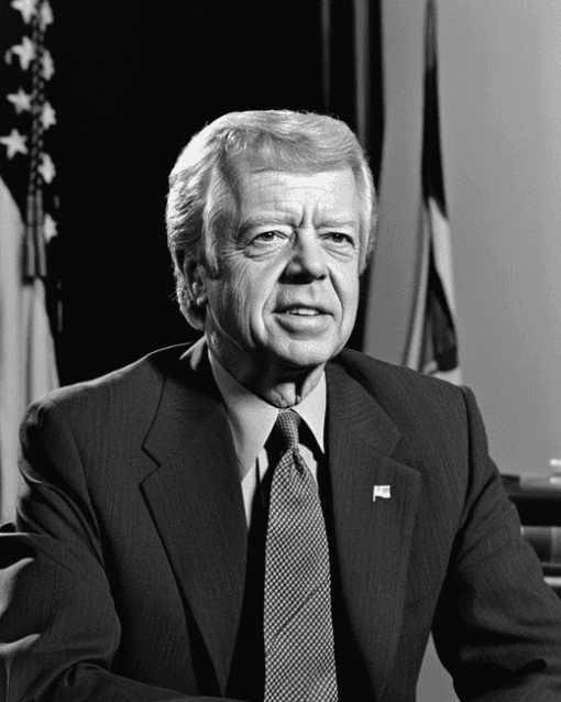 Monochrome Jimmy Carter Diamond Painting