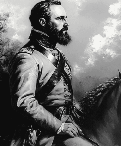 Monochrome Stonewall Jackson Diamond Painting