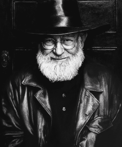 Monochrome Terry Pratchett Diamond Painting