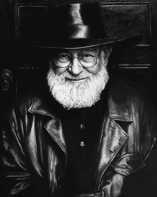 Monochrome Terry Pratchett Diamond Painting