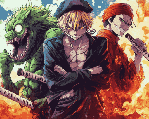 Monster Trio Anime Diamond Painting