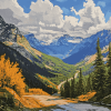 Montana Sun Road Landscapes Diamond Painting