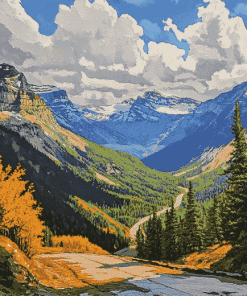 Montana Sun Road Landscapes Diamond Painting