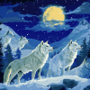 Moonlit Fantasy Wolf Diamond Painting