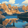 Moraine Lake Mountain View Diamond Painting