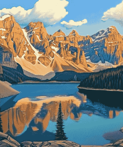 Moraine Lake Mountain View Diamond Painting