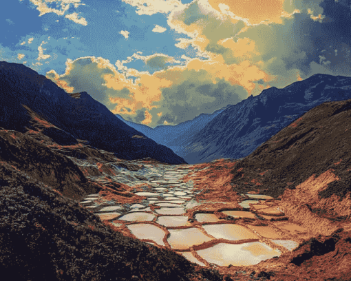 Moray Salt Mines Landscape Diamond Painting