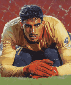 Moroccan Football Star Yassine Bounou Diamond Painting