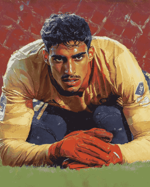 Moroccan Football Star Yassine Bounou Diamond Painting