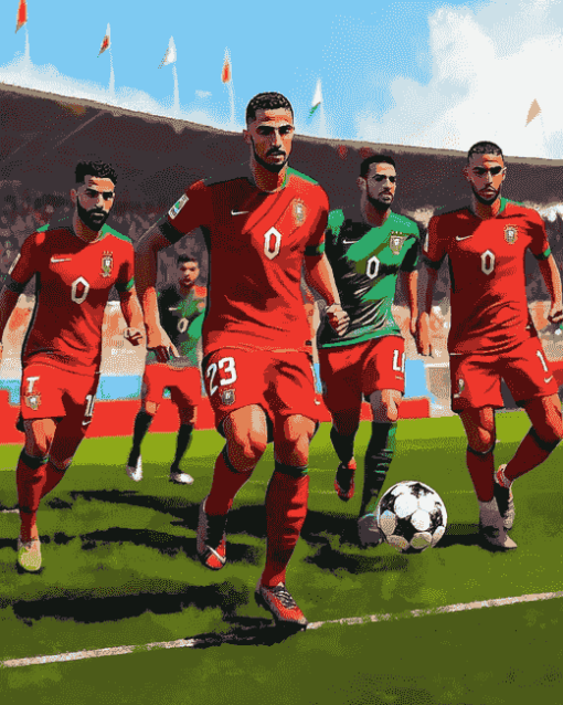 Moroccan Footballers Fifa 23 Diamond Painting