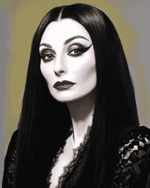 Morticia Addams Diamond Painting