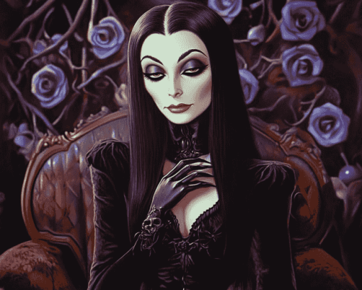 Morticia Addams Family Diamond Painting