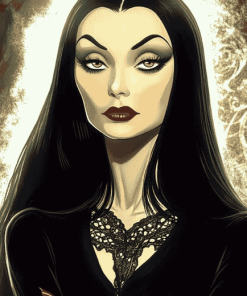 Morticia Addams Vampire Diamond Painting