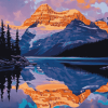 Mount Robson Sunset Scene Diamond Painting