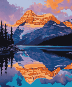 Mount Robson Sunset Scene Diamond Painting