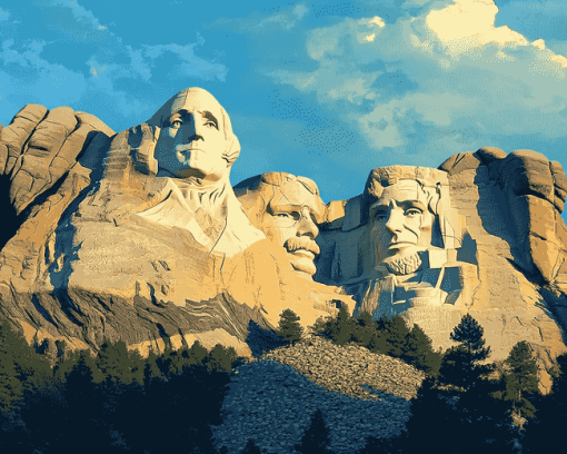 Mount Rushmore Monument Diamond Painting