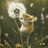 Mouse and Dandelion Diamond Painting