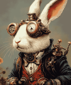 Mr Steampunk Fantasy Rabbit Diamond Painting