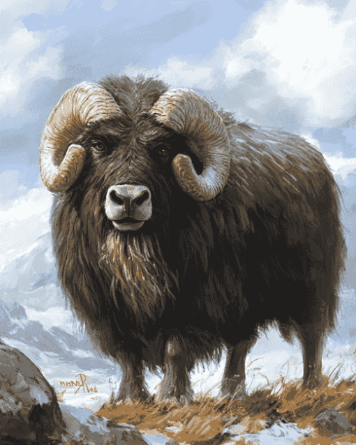 Musk Ox Animal Diamond Painting