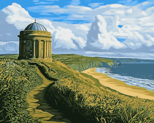 Mussenden Temple National Park Scene Diamond Painting