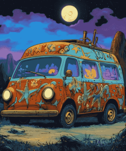 Mystery Machine Van Diamond Painting