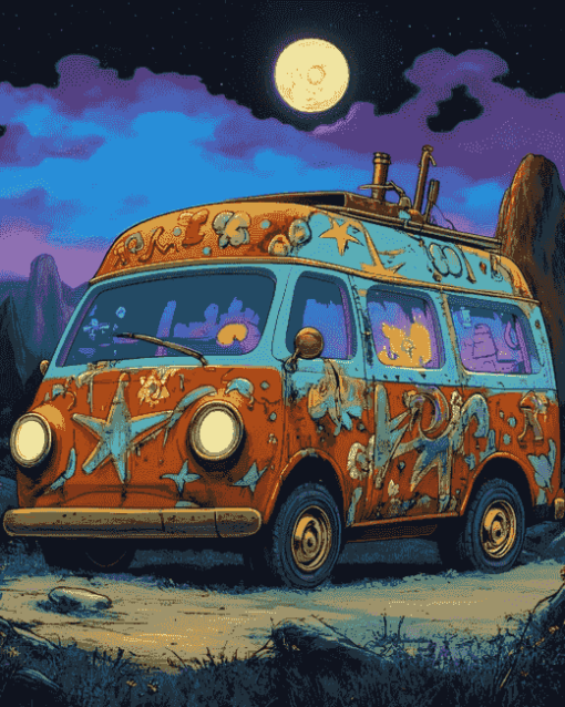 Mystery Machine Van Diamond Painting