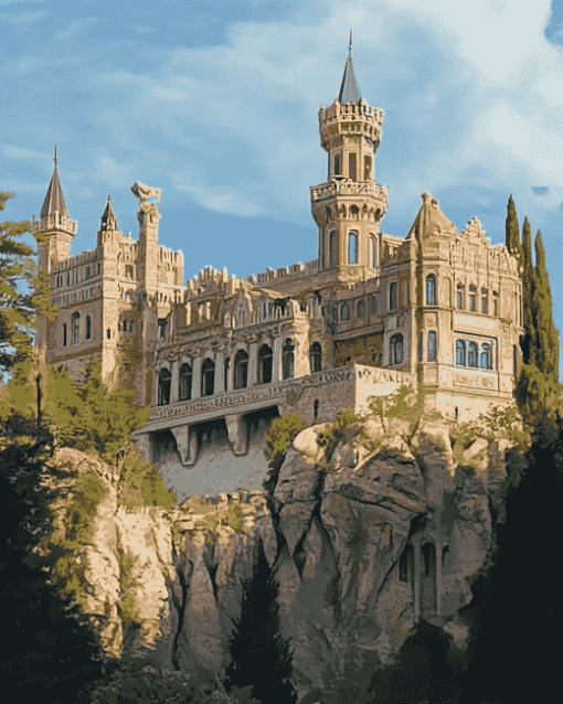 Mythical Castle Mansion Diamond Painting