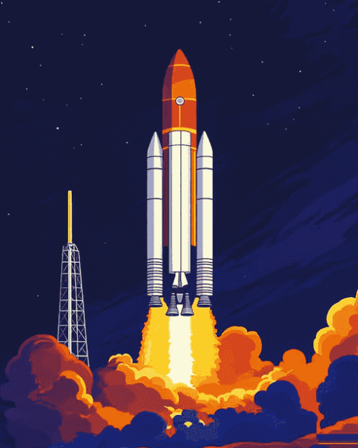 NASA Rocket Space Theme Diamond Painting