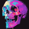 Neon Skeleton Glow Diamond Painting