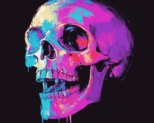 Neon Skeleton Glow Diamond Painting