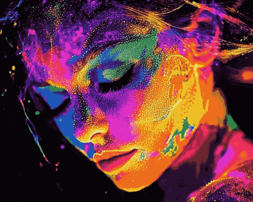 Neon Woman Diamond Painting