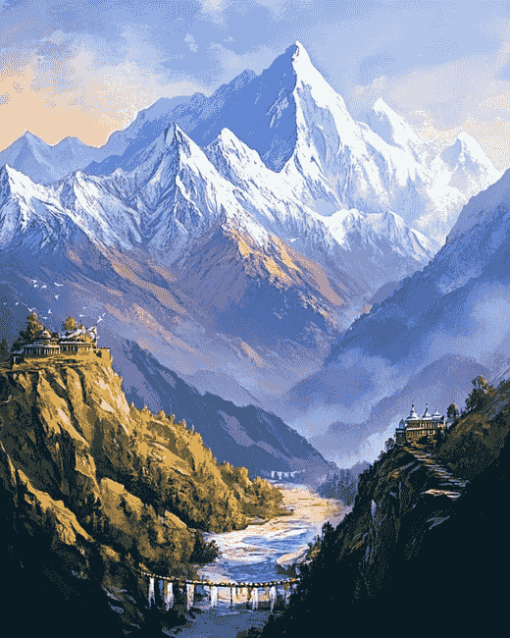 Nepal Foothills Diamond Painting