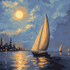 Night Sail Seascapes Diamond Painting