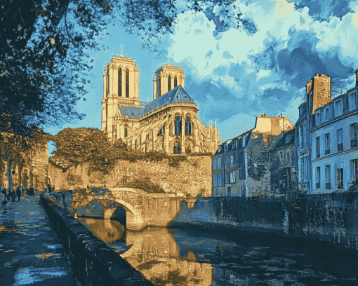 Notre Dame Boulogne Cityscape Diamond Painting