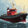 Oceanic Tug Boat Diamond Painting