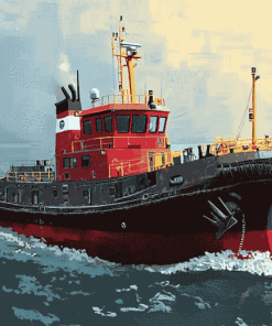 Oceanic Tug Boat Diamond Painting