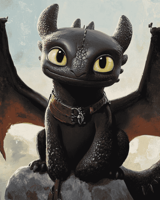 Ohnezahn How to Train Your Dragon Diamond Painting