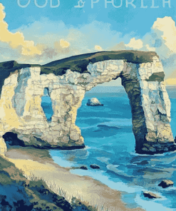 Old Harry Rocks Coastal View Diamond Painting