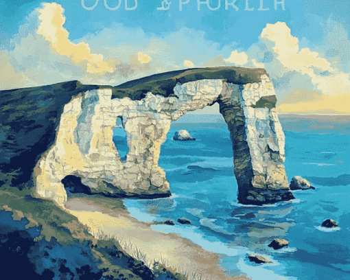 Old Harry Rocks Coastal View Diamond Painting