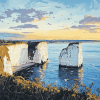 Old Harry Rocks Scenic Diamond Painting