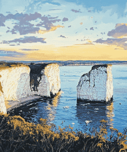 Old Harry Rocks Scenic Diamond Painting