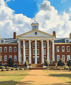 Ole Miss University Building Diamond Painting