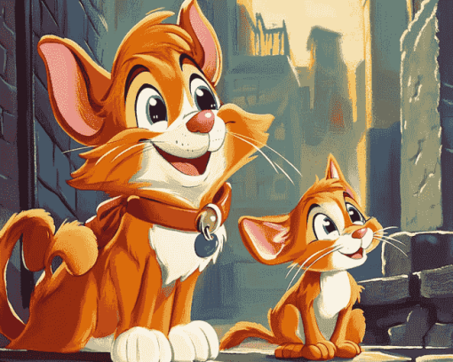 Oliver And Company Animals Diamond Painting