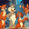 Oliver and Company Characters Diamond Painting