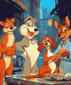 Oliver and Company Characters Diamond Painting